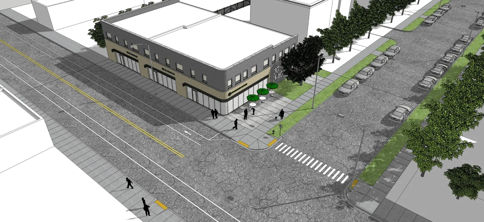 Midtown project for food, apartment space seeks tax break